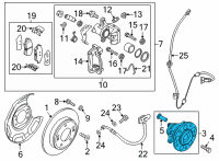 OEM Hyundai Kona Electric Rear Wheel Hub And Bearing Assembly Diagram - 52730-K4000