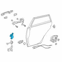 OEM Lexus Hinge Assembly, Rear Door Diagram - 68750-20122