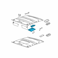 OEM Ford Freestyle Roof Lamp Assembly Diagram - 4F9Z-13776-AA