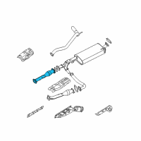 OEM Nissan Titan Front Exhaust Tube Assembly Diagram - 20010-ZC30A
