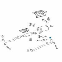 OEM Toyota Center Pipe Gasket Diagram - 17451-0V040