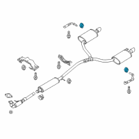 OEM Lincoln Front Pipe Insulator Diagram - BB5Z-5F262-A