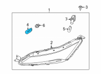 OEM Nissan 370Z Bulb Diagram - 26272-8991A