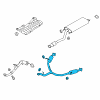OEM Hyundai Santa Fe Rear Muffler Assembly Diagram - 28710-B8100