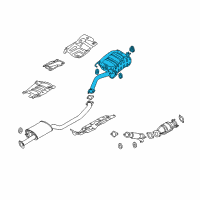 OEM Hyundai Santa Fe Rear Muffler Assembly Diagram - 28710-1U300