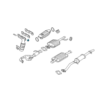 OEM Ford Mustang Exhaust Manifold Nut Diagram - -W701706-S440