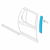 OEM Lincoln Upper Molding Diagram - 1L2Z-78255A34-AAA