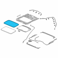 OEM Honda Seal, Glass Sunroo Diagram - 70205-T2A-A01