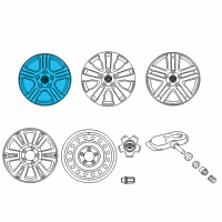OEM 2012 Toyota Tundra Wheel, Alloy Diagram - 42611-0C100
