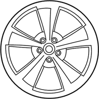 OEM Dodge Challenger Black Vapor Aluminum Wheel - 1PA57SZGAB