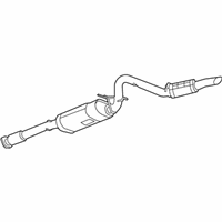 OEM GMC Exhaust Muffler Assembly (W/ Exhaust Pipe & Tail Pipe) - 19257842