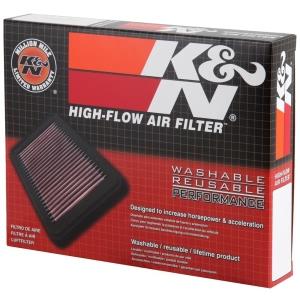 K&N 33 Series Panel Red Air Filter （8" L x 7.5" W x 1" H) for Kia Forte Koup - 33-2380