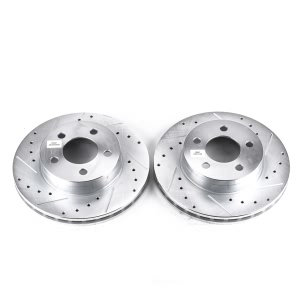 Power Stop PowerStop Evolution Performance Drilled, Slotted& Plated Brake Rotor Pair for Mazda - AR8554XPR