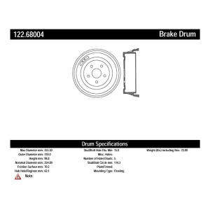 Centric Premium™ Brake Drum for American Motors - 122.68004
