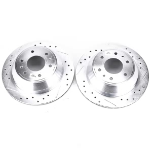 Power Stop PowerStop Evolution Performance Drilled, Slotted& Plated Brake Rotor Pair for Saab - AR8647XPR