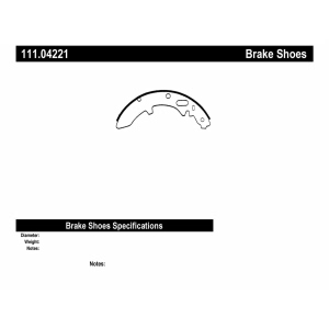 Centric Premium™ Drum Brake Shoes for Audi - 111.04221