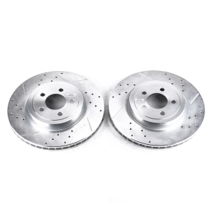 Power Stop PowerStop Evolution Performance Drilled, Slotted& Plated Brake Rotor Pair for 2012 Dodge Charger - AR8359XPR