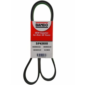 BANDO Rib Ace™ V-Ribbed Serpentine Belt for Nissan Xterra - 5PK800