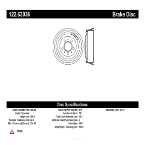 Centric Premium™ Brake Drum for American Motors - 122.63036