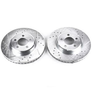 Power Stop PowerStop Evolution Performance Drilled, Slotted& Plated Brake Rotor Pair for Chrysler 300 - AR8358XPR