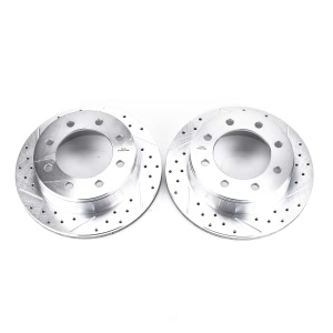 Power Stop PowerStop Evolution Performance Drilled, Slotted& Plated Brake Rotor Pair for Chevrolet Silverado - AR8644XPR