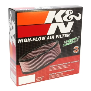 K&N E Series Round Red Air Filter （9.813" ID x 11.875" OD x 3.438" H) for GMC K1500 Suburban - E-1500