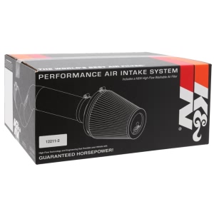K&N 57 Series FIPK Generation II High-Density Polyethylene Black Cold Air Intake System with Red Filter and Intake Pipe - 57-9036