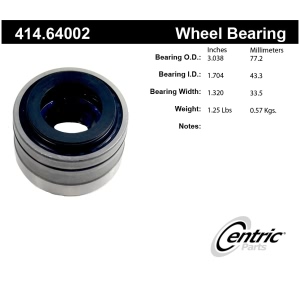 Centric Premium™ Rear Axle Shaft Repair Bearing for Plymouth - 414.64002