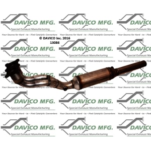 Davico Direct Fit Catalytic Converter and Pipe Assembly for Volkswagen - 13086