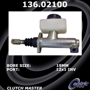 Centric Premium Clutch Master Cylinder for Alfa Romeo - 136.02100
