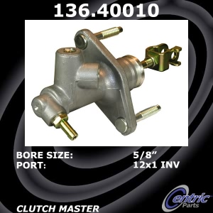 Centric Premium Clutch Master Cylinder for Honda - 136.40010