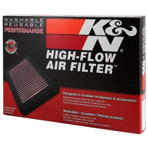 K&N 33 Series Panel Red Air Filter （11.75" L x 8.25" W x 0.875" H) for Jeep Wrangler - 33-2364