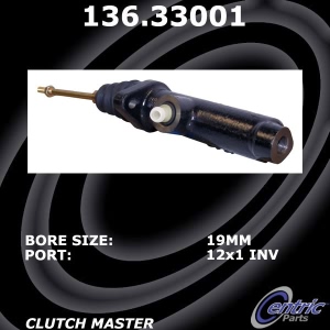 Centric Premium Clutch Master Cylinder for Audi - 136.33001