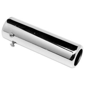 Walker Steel Pencil Style Round Straight Cut Bolt On Single Wall Chrome Exhaust Tip for Nissan - 35596