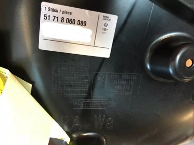 BMW 51-71-8-060-089 COVER, WHEELHOUSING, REAR, F