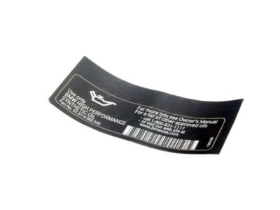 BMW 71-22-7-502-056 Label"High Performance Synthetic Oil"