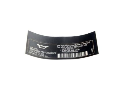 BMW 71-22-7-502-056 Label"High Performance Synthetic Oil"