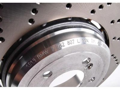 BMW 34-21-2-282-807 Brake Disc, Ventilated, Perforated, Left