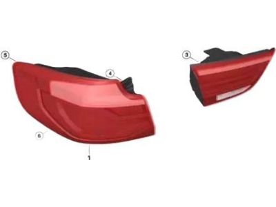 BMW 63-21-7-417-475 Rear Light In Trunk Lid, Left