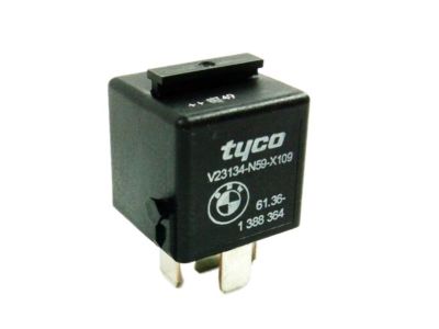 BMW 61-36-1-388-364 Relay, Two-Pole Make Contact, Black