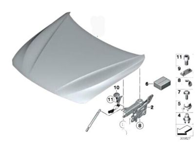 BMW 41-00-8-058-887 Hood