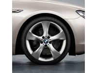 OEM BMW ActiveHybrid 5 Star Spoke 311 Single Wheel/Silver Front - 36-11-6-796-113