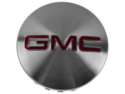 GM 19301601 Center Cap in Brushed Aluminum with Red GMC Logo