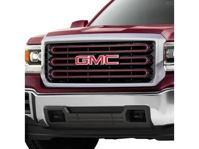 GM 23225987 Grille in Black with Siren Red Tintcoat Surround and Bowtie Logo