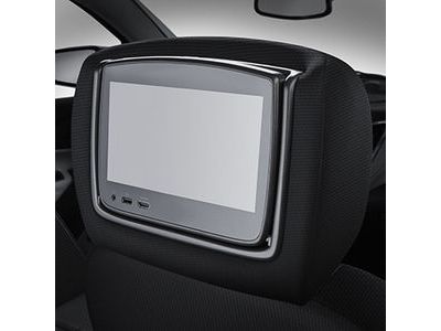GM 84300001 Rear-Seat Infotainment System with DVD Player in Jet Black Cloth with Cinnamon Stitching
