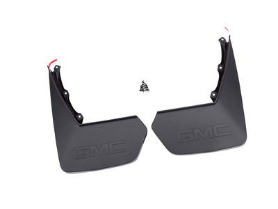 GM 22922770 Molded Rear Splash Guards in Black with GMC Logo