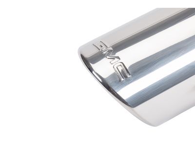 GM 22799815 5.3L Polished Stainless Steel Dual-Wall Angle-Cut Exhaust Tip with GMC Logo