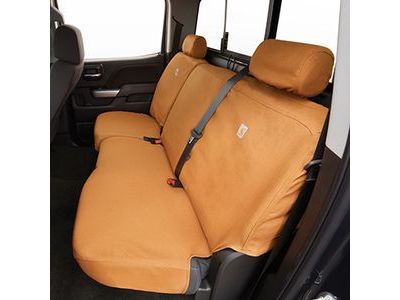 GM 84416768 Carhartt Crew Cab Rear Split-Folding Bench without Cup Holder Seat Cover Package in Brown