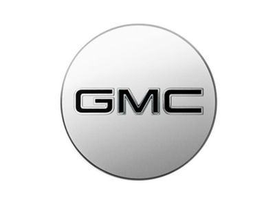 GM 84388427 Center Cap in Bright Aluminum with Black GMC Logo