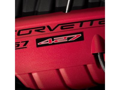 GM 19154724 7.0L Engine Decals in Red and Black Satin with 427 Logo